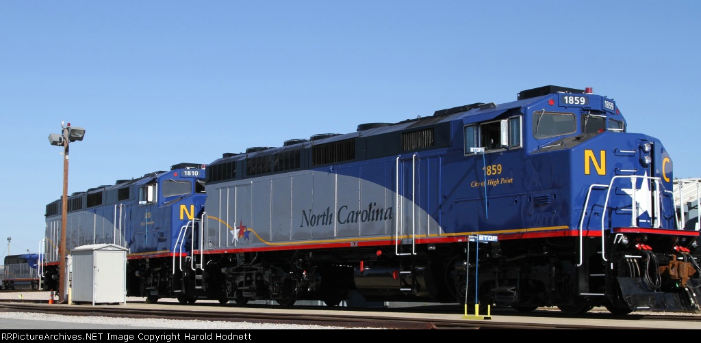 RNCX 1859 & 1810 sit in the NC DOT yard